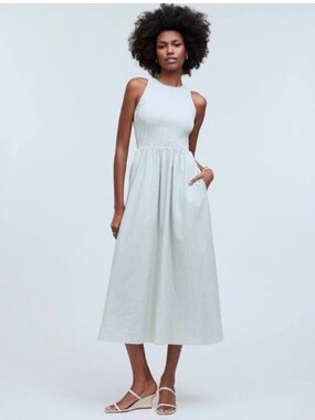 Madewell Smocked Midi Dress